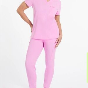 Dolan light pink scrub joggers S petite